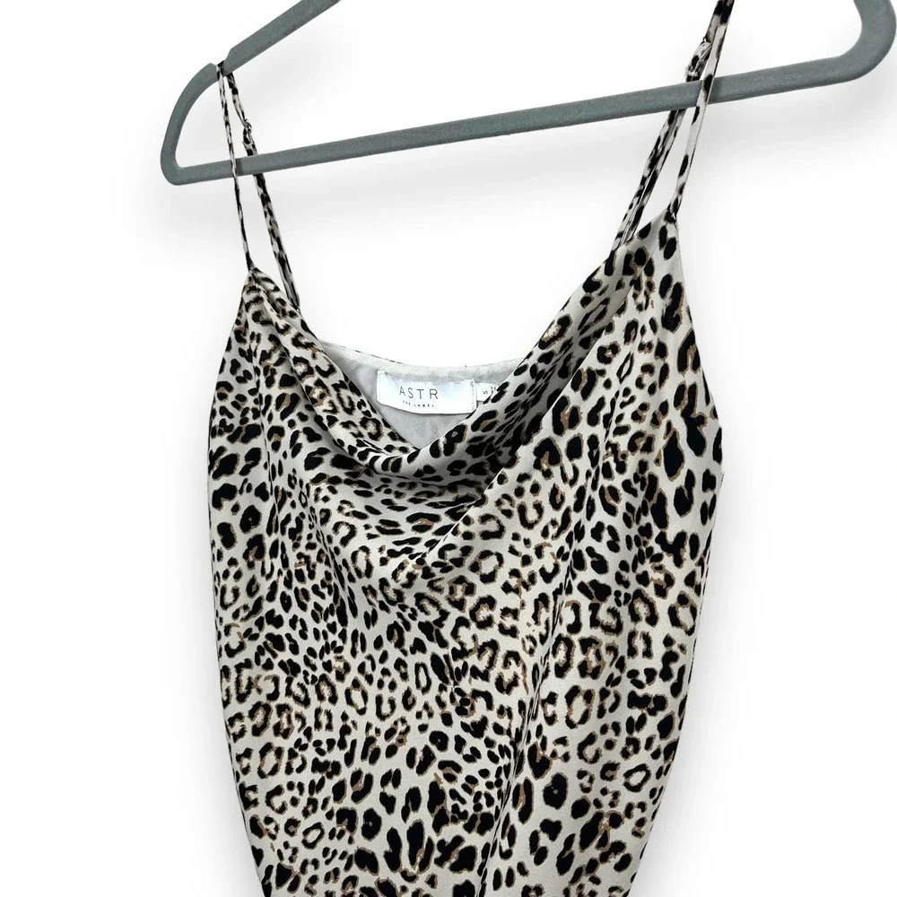 ASTR Bodysuit Womens Small Cheetah Leopard Animal Sexy Feminine Mob Wife - Picture 5 of 14